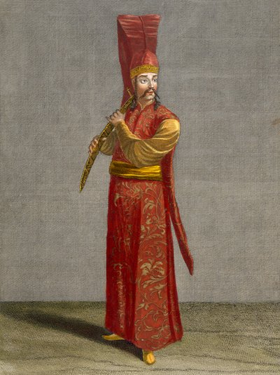 Selektir Agassi，来自Charles de Ferriol的“代表不同国家的一百张照片集”的第7页，由Gerard Scotin（1671-1716）雕刻，1707-08（彩色en 作者 让·巴蒂斯特·范穆尔